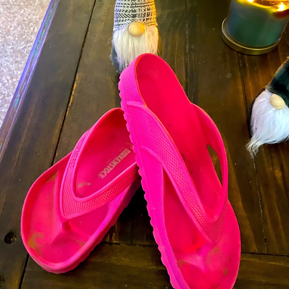 Birkenstock bright pink sandal